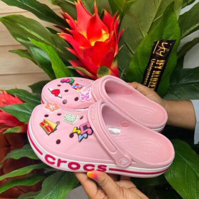 Pink Bayaband Crocs