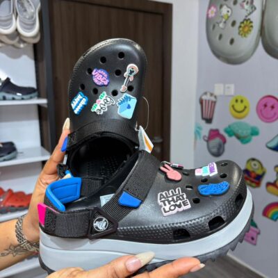 Black and Blue Strap - Hiker Crocs