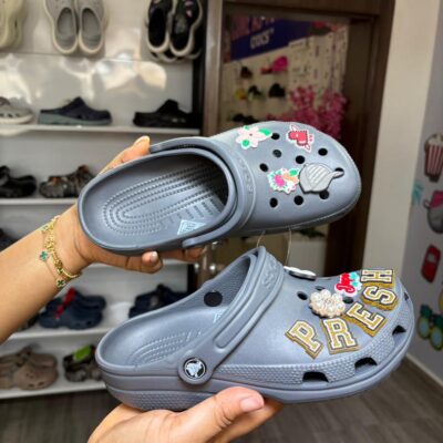 Grey Classic Crocs