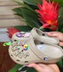 Khaki Classic Crocs
