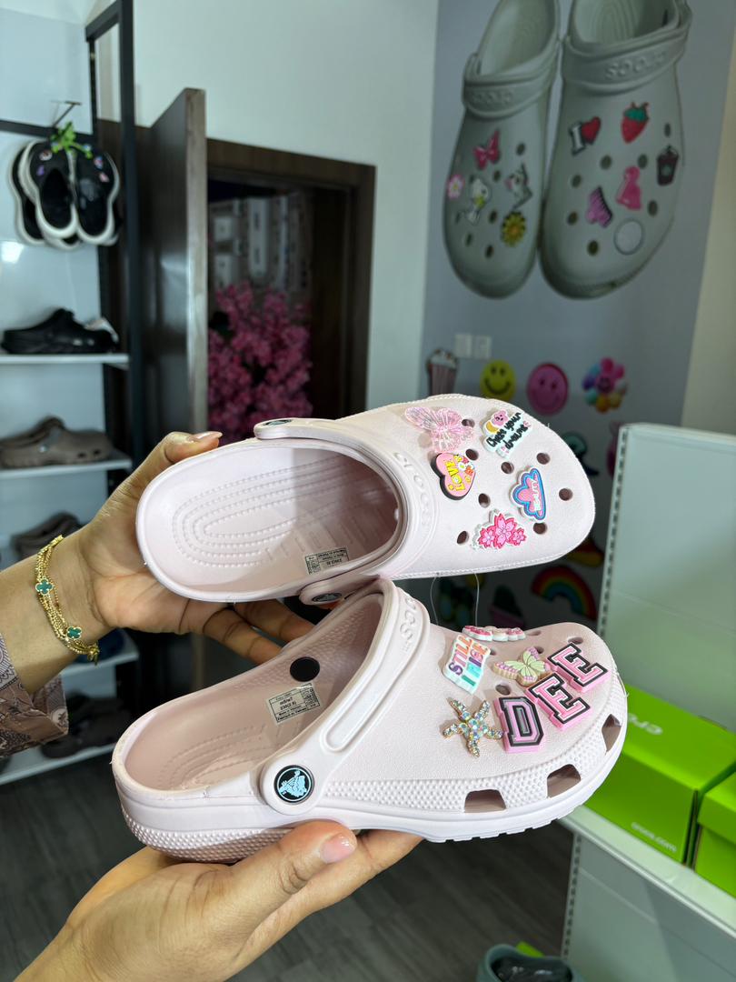 Peach Classic Crocs