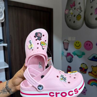 Pink Bayaband Kids Crocs