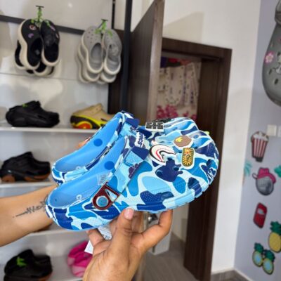 Blue Bape Classic Crocs