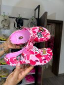 Pink Bape Crocs