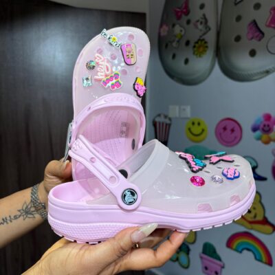 Pink Silicon Crocs