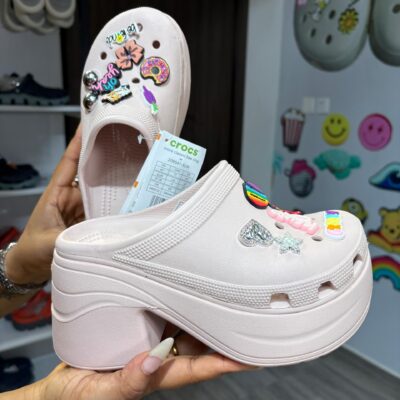 Peach Siren Crocs