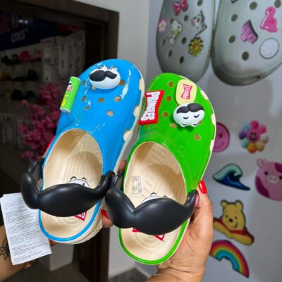 Green & Blue Pringles Crocs