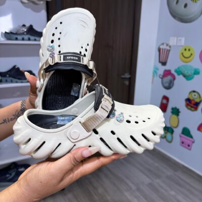 Cream/Black Inner Echo Crocs