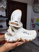 White/Brown Echo Crocs